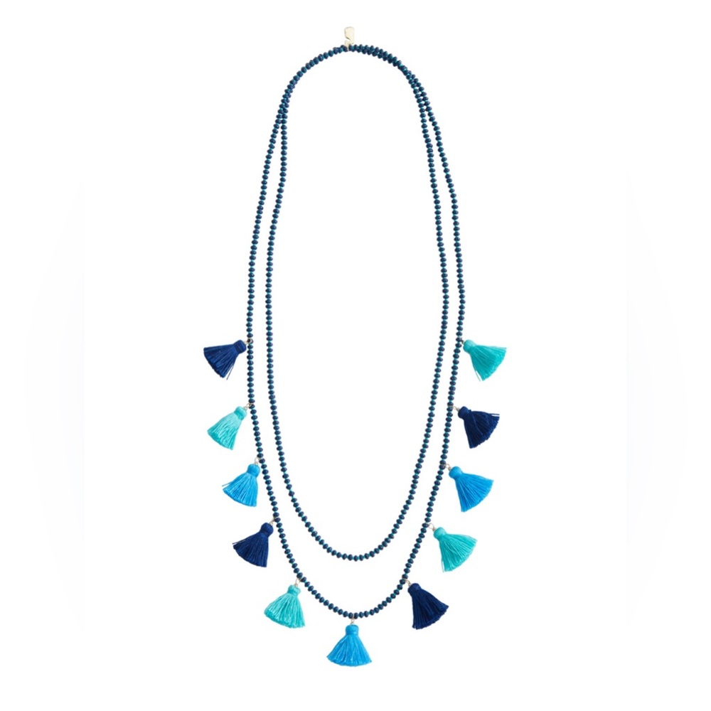 Vineyard Vines Wrap Layered Tassel Necklace